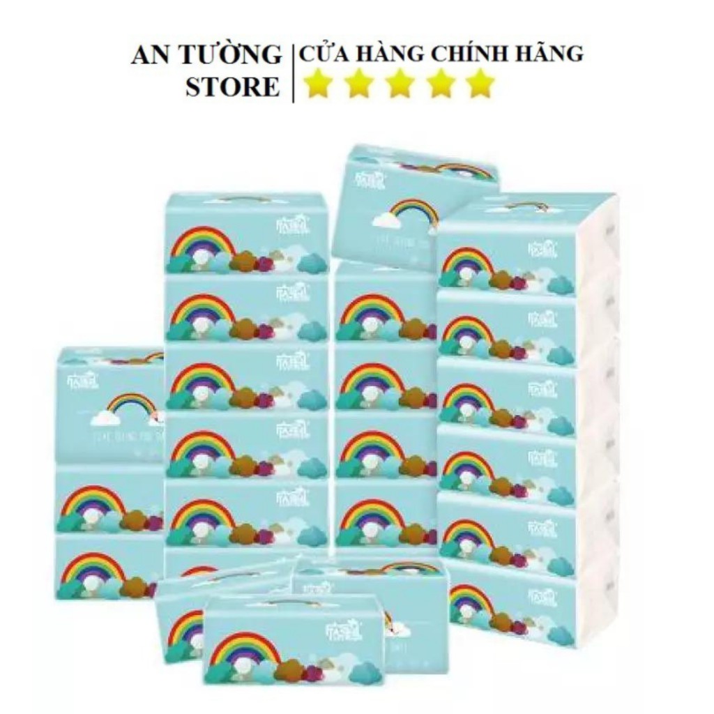 Thùng 30 gói giấy cầu vồng siêu dai