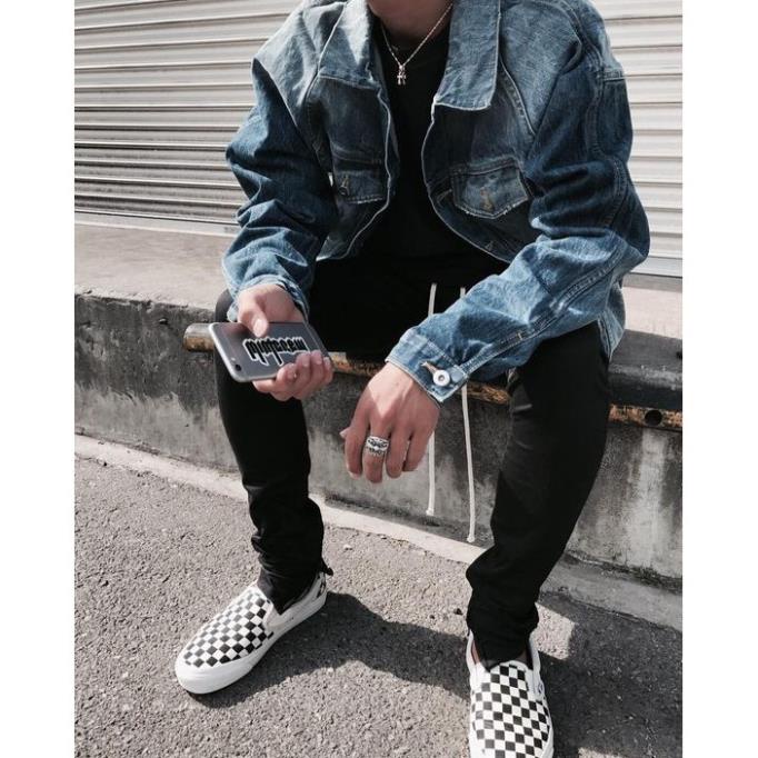 QUẦN JEANS DÀI NAM ĐEN ZIPPER TRƠN VÀ RÁCH GỐI SKINNY XỊN ĐẸP (ảnh thật 100%) Đẹp