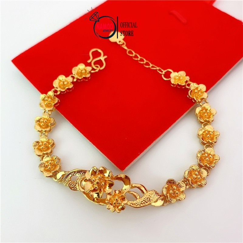 Lắc Tay Hoa Mai Xi Mạ 24k Cao Cấp L186 Namoo Jewelry