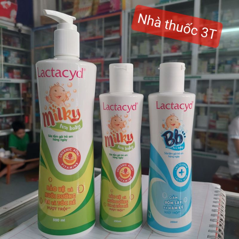 Sữa tắm gội trẻ em Lactacyd Milky, Lactacyd BB - Bảo vệ, Chăm sóc , Nuôi dưỡng Da và Tóc bé Vượt trội.