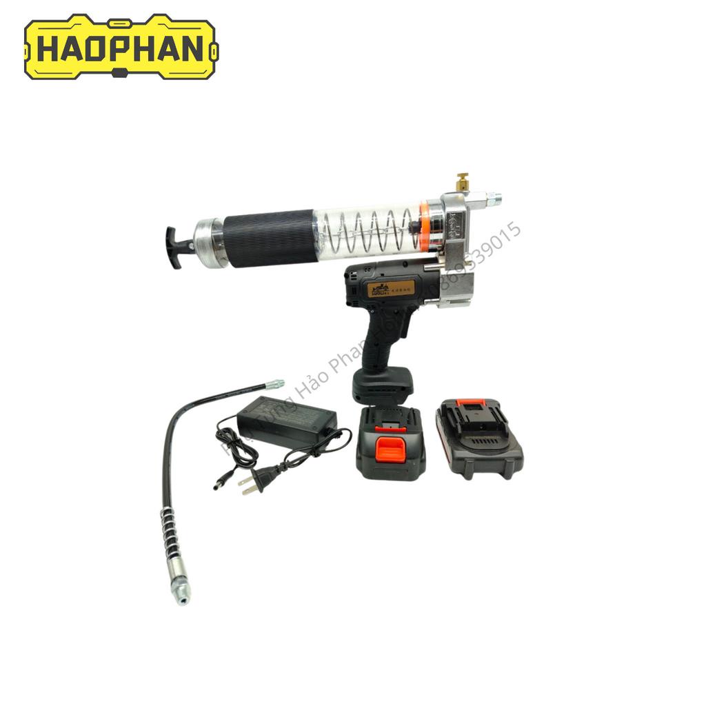 Bơm mỡ, bơm mỡ pin, bơm mỡ pin cầm tay 2 pin tích điện đa năng cao cấp tặng kèm đĩa hút mỡ