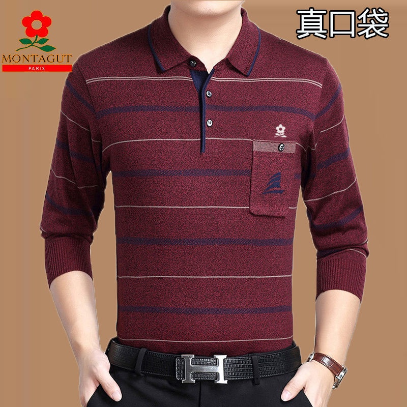 ✱Áo polo tay dài thời trang dành cho nam trung niên