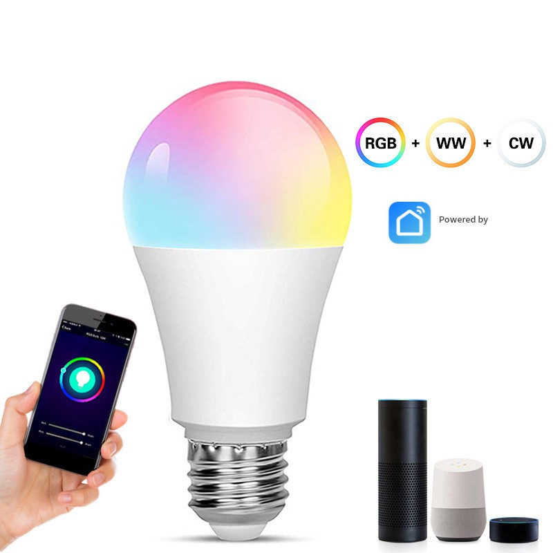 2 Bóng Đèn Led Thông Minh Wifi E27 1000lm Rgb 2700k Đến 6500k 10w