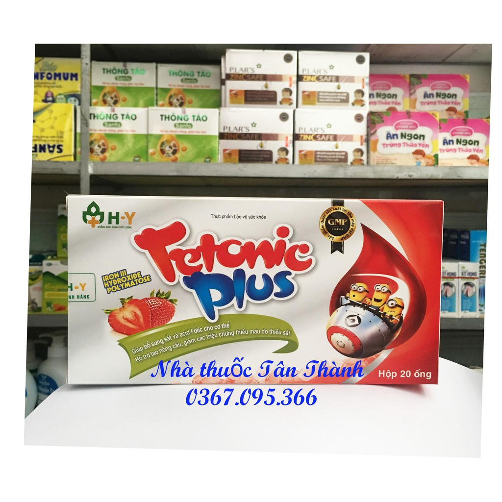 Fetonic Plus - Sắt nước bổ sung Acid Folic + Sắt + chất xơ cho bé từ 1 tuổi và mẹ bầu - Không táo bón