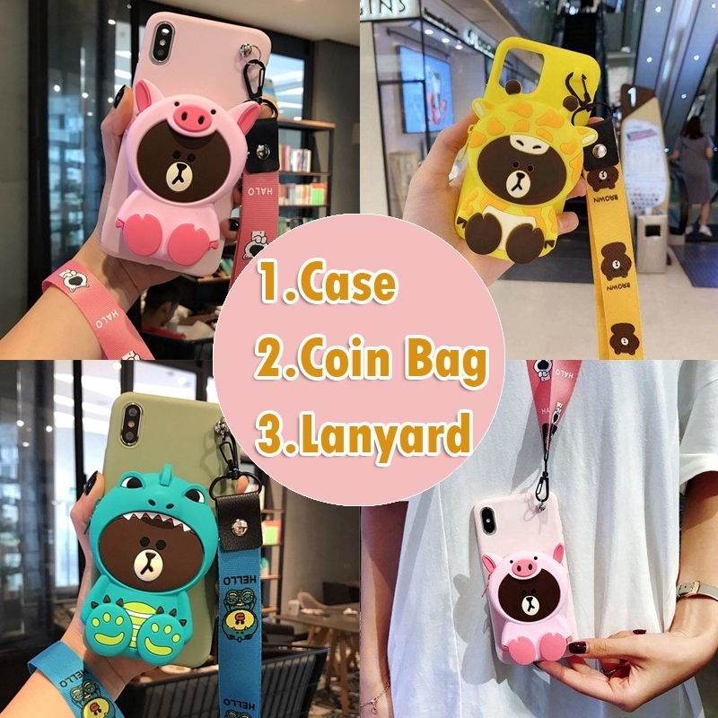 Ốp điện thoại dạng ví có dây đeo cho VIVO Y17/Y15/Y12/Y3/V15/V15 Pro/V11/V11 Pro/V11i/Y93/Y95/Y91/Y91i/Y91C