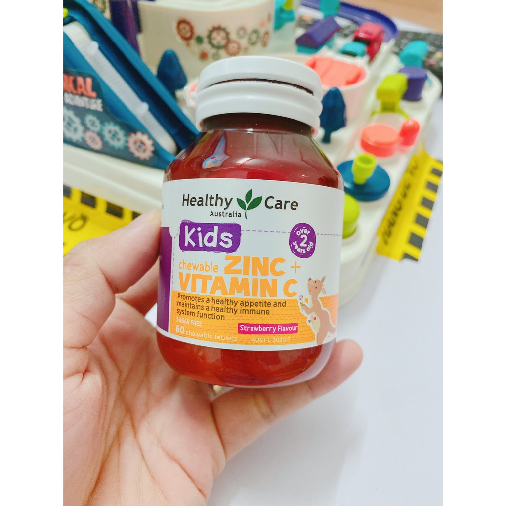 Kẹo kẽm ZinC + Vitamin C Healthy Care mẫu mới