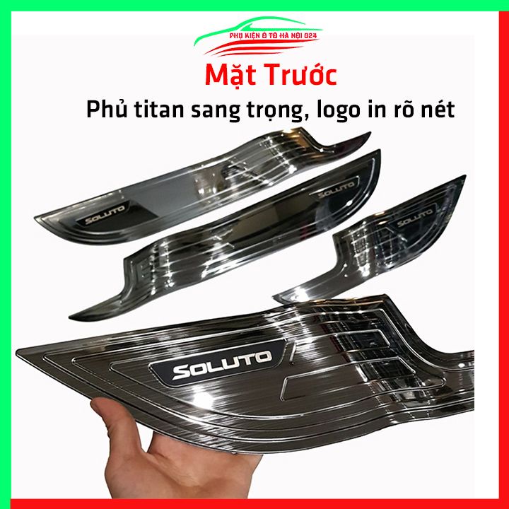 Bộ ốp tapli Soluto 2019-2020 vân Titan chống xước va đập khi mở cửa và làm đẹp xe