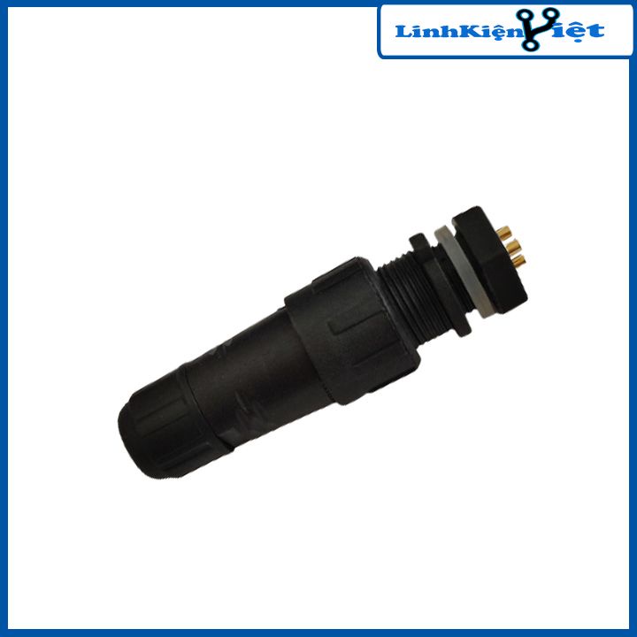 Jack nối dây 4P chống nước, jack nguồn camera M16 chân đồng