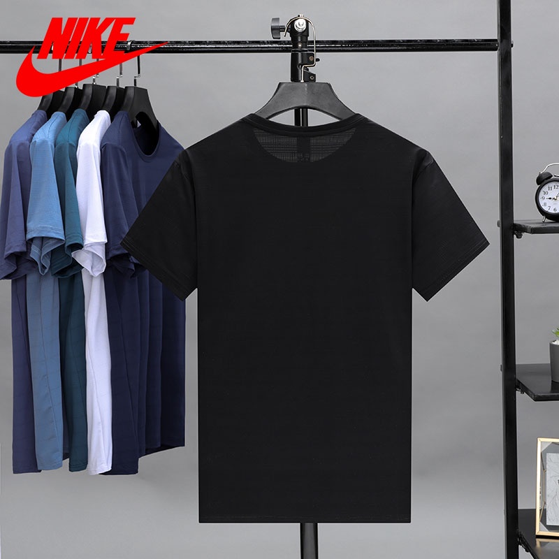 Áo Thun Thể Thao Bằng Lụa Lạnh Màu Trơn Mau Khô Thoáng Khí Mùa Hè Mới Cho Nam