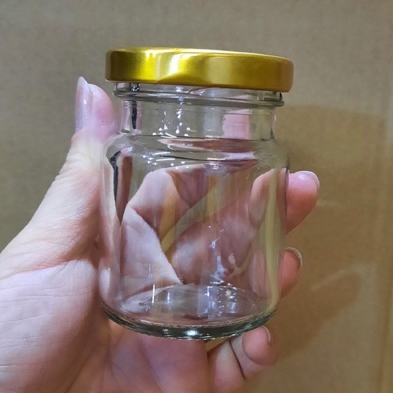 HŨ THUỶ TINH 70-100ml CHƯNG YẾN - LÀM SỮA CHUA NẮP VÀNG ĐỒNG