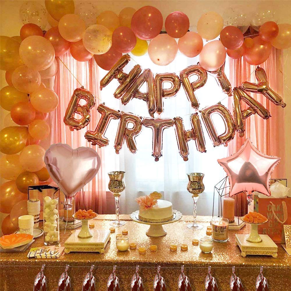 12&quot;/18&quot;Rose gold series balloon wedding proposal confession supplies happy birthday party decoration balloon set
