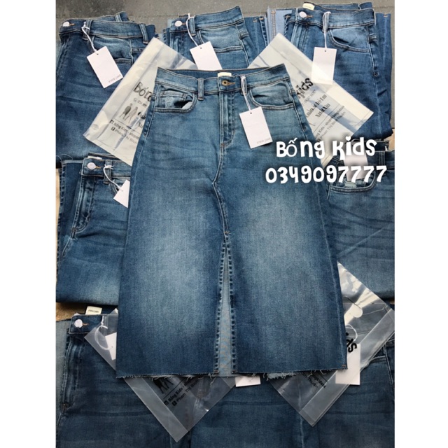 Chân Váy Nữ Midi Denim Sneak Peak