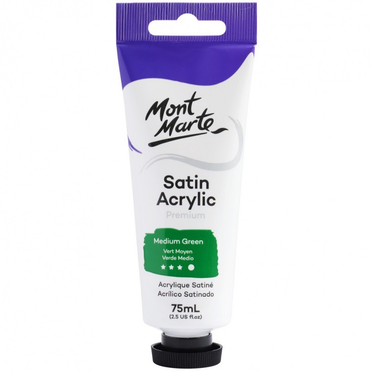 MÀU ACRYLIC CAO CẤP MONT MARTE SATIN TUÝP 75 ML - MONT MARTE PREMIUM SATIN ACRYLIC 75 ML (VẼ TRÊN TƯỜNG, GỖ, VẢI...)