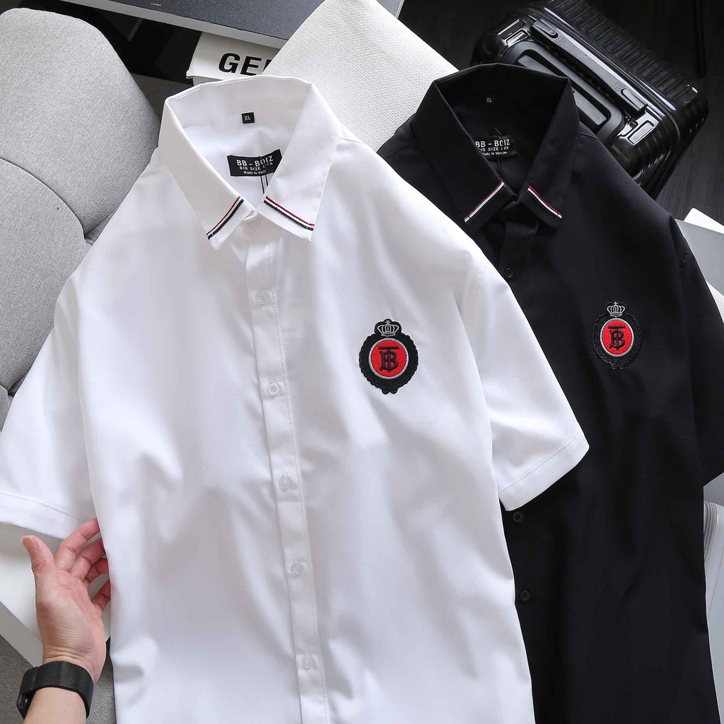 [bigsize &lt; 130kg] ÁO SƠ MI NAM tay ngắn BIGSIZE - mẫu 8 9 NY