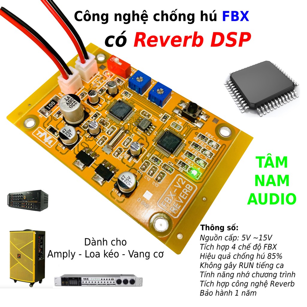 Mạch Chống Hú Reverb V2 Cho Loa Kéo - Amply Karaoke _Vang Số |Tâm Nam