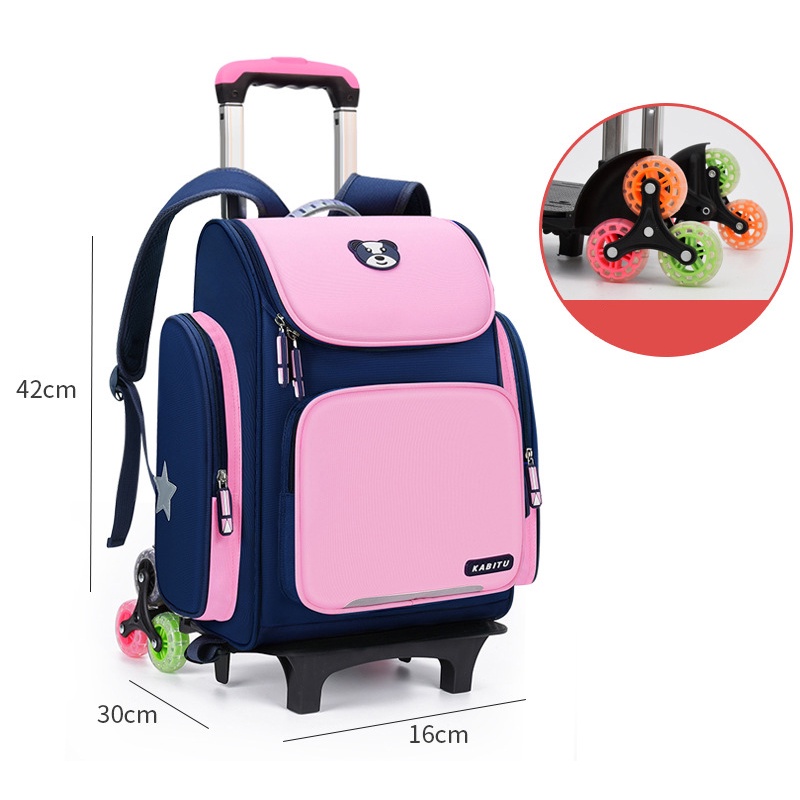Balo đi học CHUWANGLIN có bánh xe chống thấm nước dành cho bé