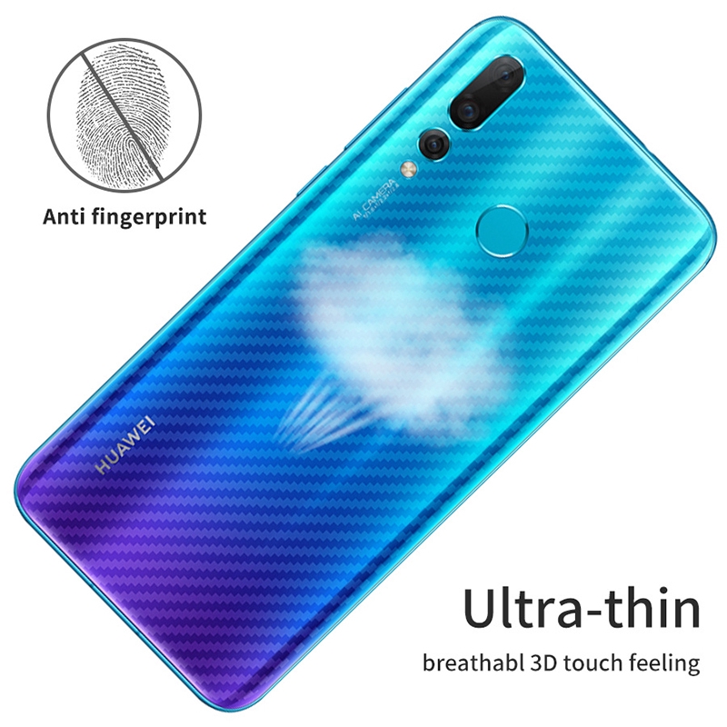 Miếng Dán Sợi Carbon 3d Bảo Vệ Mặt Sau Cho Huawei Nova 7 6 Se Pro 5t 4e 3e 4 3 3i P40 P30 Mate 30 20 Pro