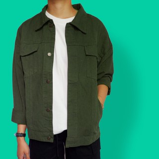 Áo Khoác Kaki Jacket (Màu Rêu)