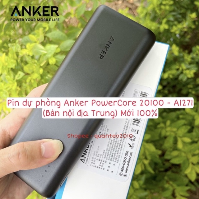 Pin Dự Phòng Anker PowerCore 20100mAh - A1271 (Bản nội địa Trung) Anker A1271