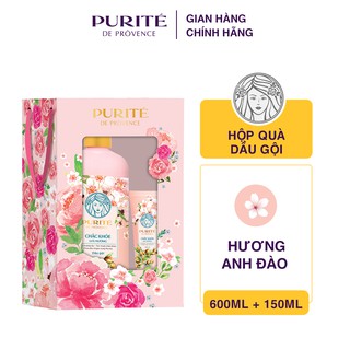  Hộp Quà Purité Dầu Gội Hoa Anh Đào 600ml + Dầu Xả Hoa Anh Đào 150ml