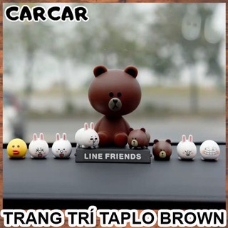 Trang trí taplo ô tô hình gấu Brown và những người bạn dễ thương