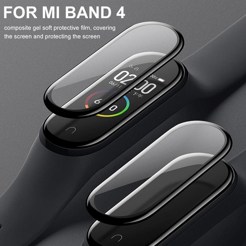 Chất lượng tốt nhất Xiaomi Mi Band 4 3D Bảo vệ màn hình ủ 3d Miband 4 Kính bảo vệ hoàn toàn cong cạnh chống trầy xước cho phim Band4