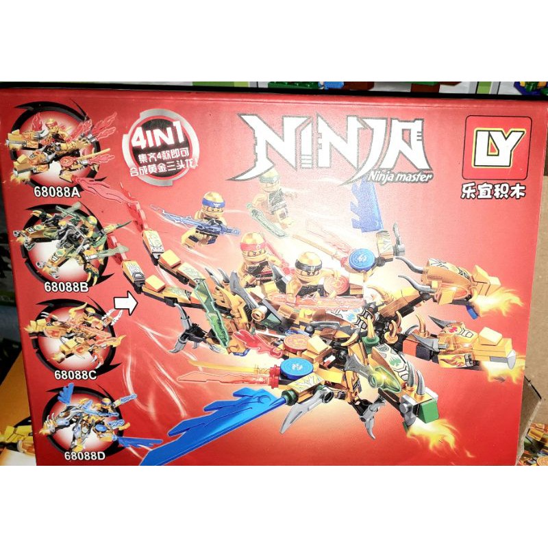 Lắp ráp 1 hộp LegoNinja Rồng 68088 có trên 100 chi tiết bằng nhựa