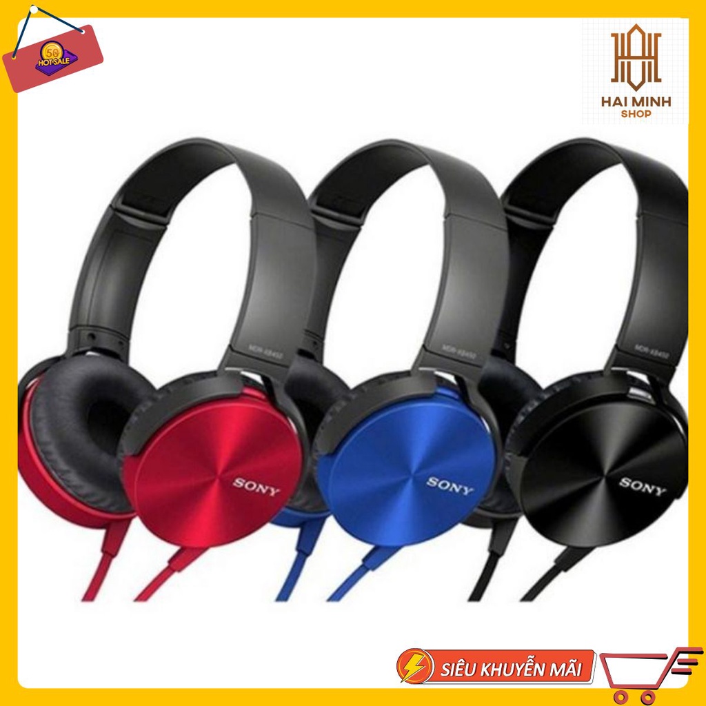 [FREE SHIP]Tai Nghe Chụp Tai Headphone Sony XB450 tương thích với điện thoại thông minh và laptop &lt;3