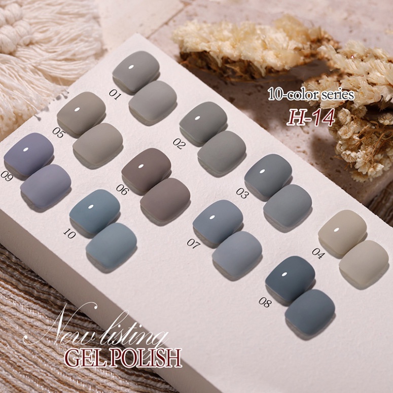 Sơn móng tay Angels 15ml  chuỗi màu xám hottrend  H14