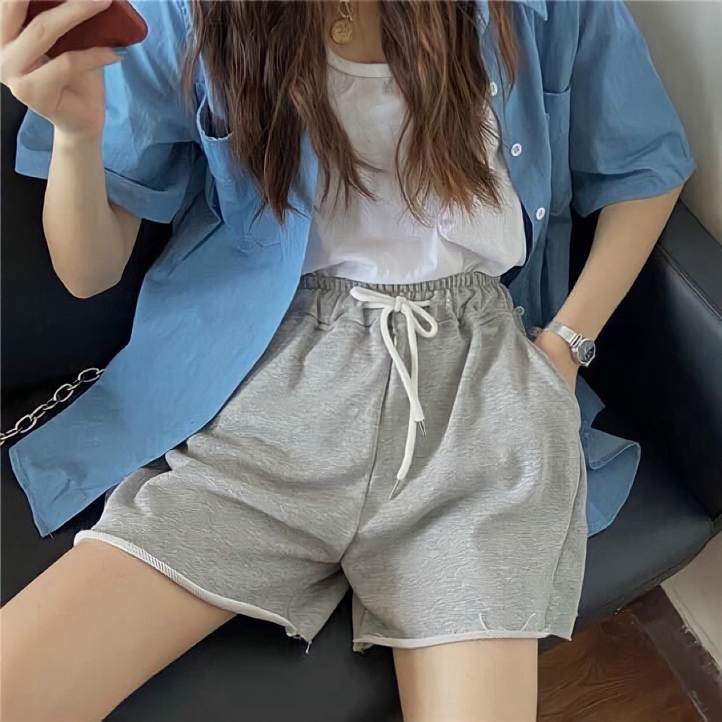 [FREESHIP] Quần Short Thun Street Style, Thể Thao, Gym [Nam, Nữ]- Quần Đùi Thun Đường Phố- Trắng, Đen, Xám - Quần: : ་