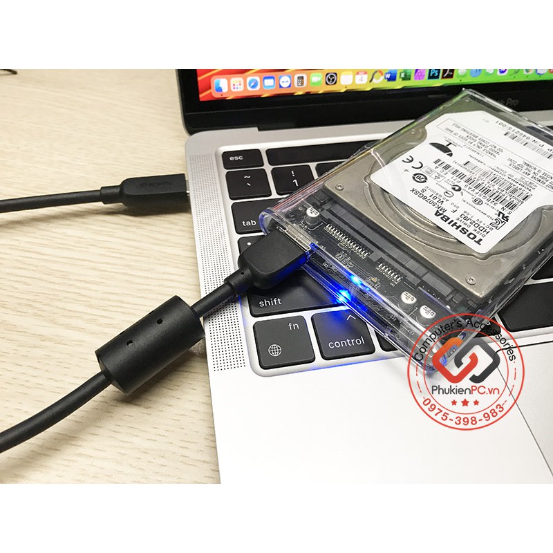 Cáp chuyển ổ cứng HDD SSD Box sang Type C (dùng cho Macbook, Laptop) BM-Type C