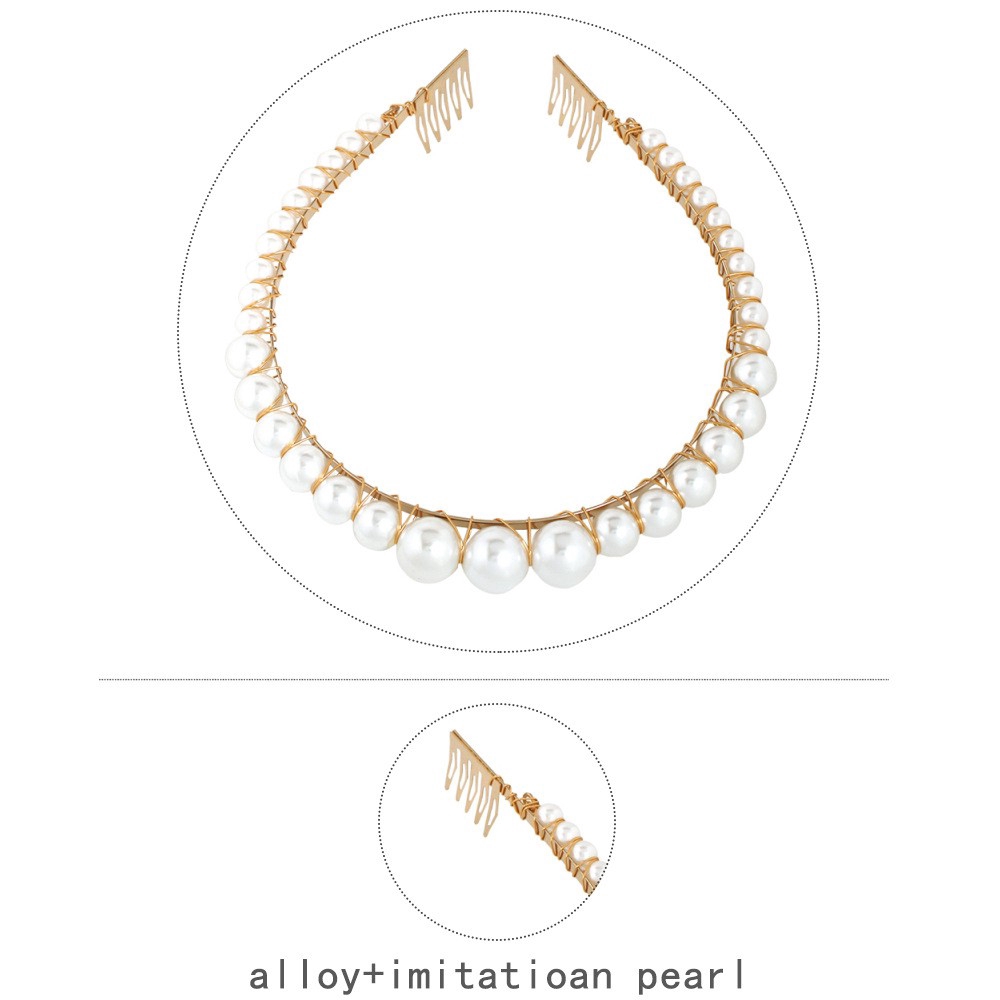 Băng đô đính ngọc trai giả thời trang thanh lịch