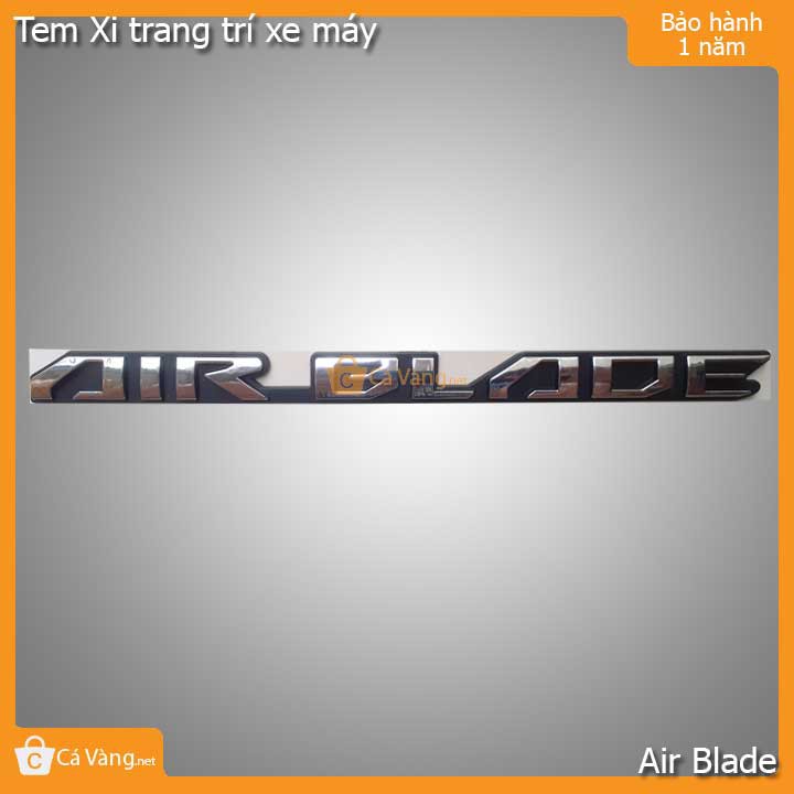 Tem xi trang trí xe máy chữ nổi Air Blade có keo siêu dính loại tốt giá rẻ