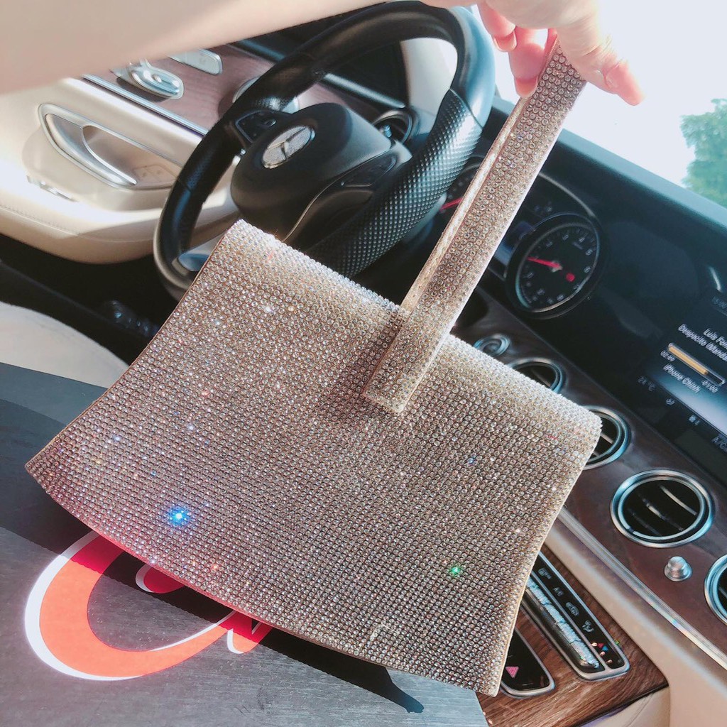 Túi Xách Nữ 💥 SANG CHẢNH 💥 Túi Đính Đá Dự Tiệc Sang Trọng Cao Cấp - Chất Liệu Nhập Khẩu 100% - Màu Gold Siêu Yêu Thương