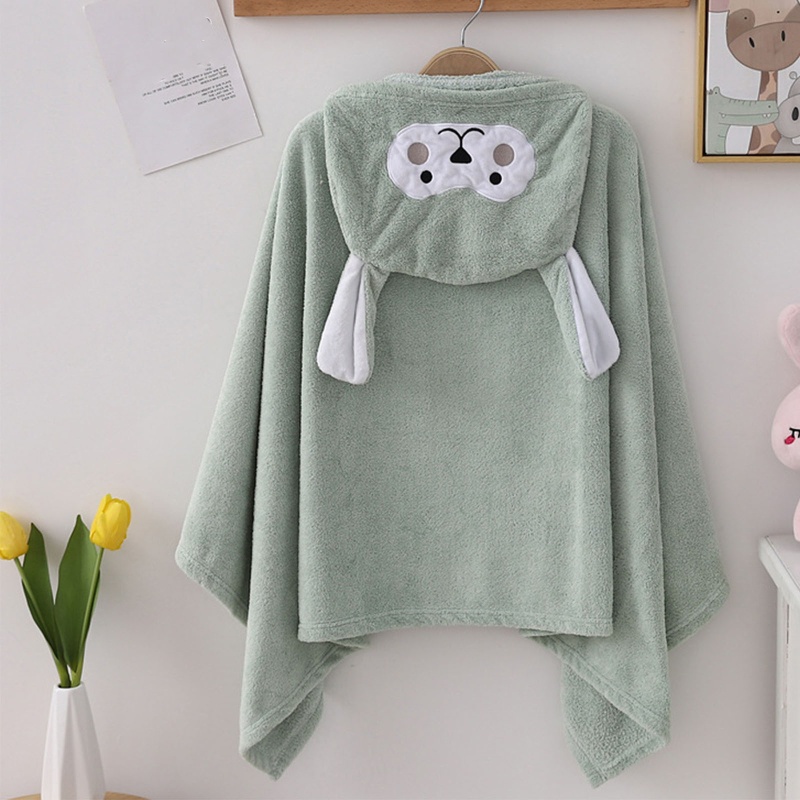 Khăn Choàng Tắm 70x140cm Hình Tai Thú Đáng Yêu Dành Cho Bé