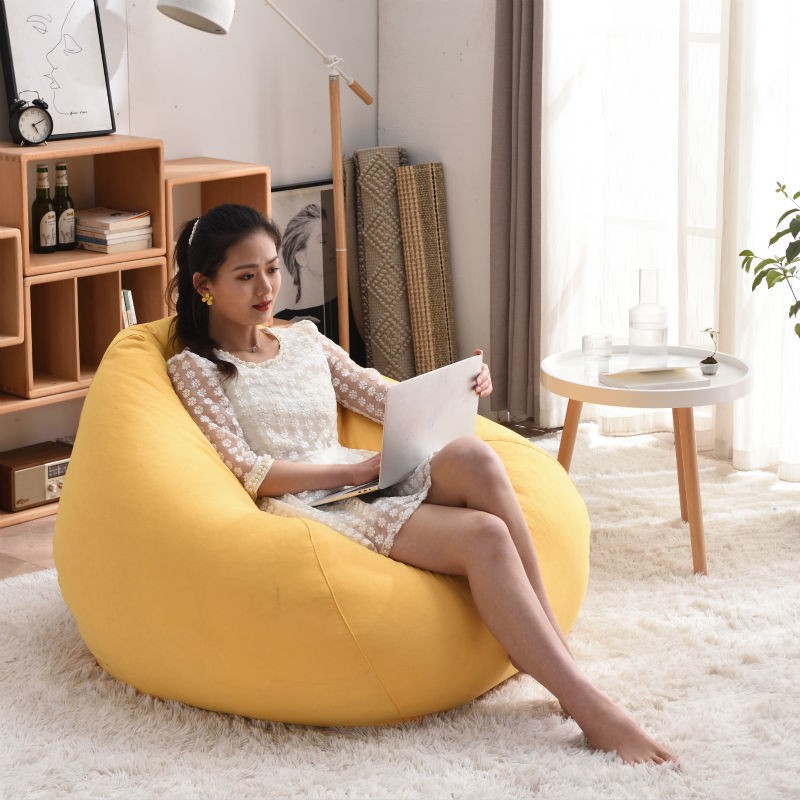 ghế lười sofa tatami hạt xốp có thể tháo rời và giặt được ban công phòng ngủ nhỏ net đơn cho người nổi tiếng