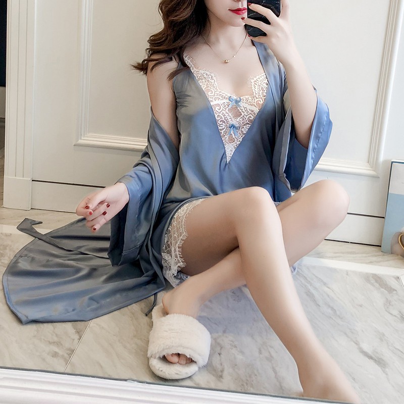 Đầm Ngủ Hai Dây Phối Ren Gợi Cảm Cho Nữ | BigBuy360 - bigbuy360.vn