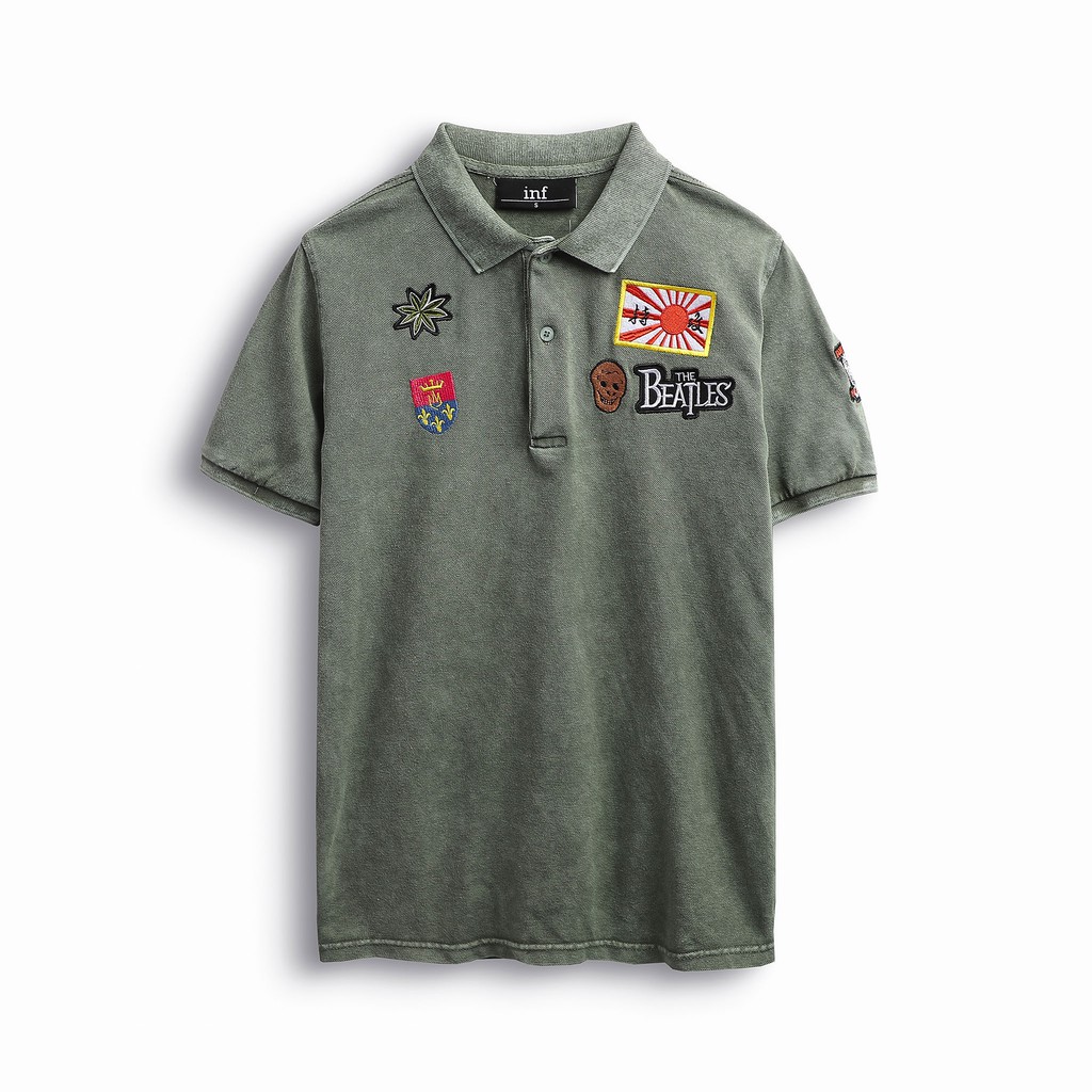 Áo Thun Polo Nam Có Cổ Wash Sticker Tay Ngắn Vải Cotton Cao Cấp INF PL002631 SOMEHOW