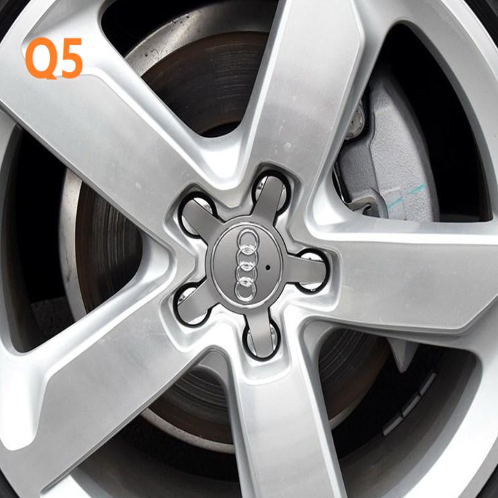 Sản phẩm Logo chụp mâm, lazang bánh xe Audi/ Đường kính 135mm - Mã A6Q5135: Các Xe A6 A6L A4 A4L A5 A7 S5 Q3 Q5 RS