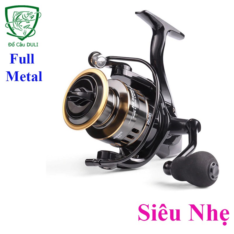 [ Siêu Nhẹ ] Máy Câu Cá LINNHUE HE 1000 - 7000 Full Kim Loại tay quay inox siêu mượt siêu êm MC-9