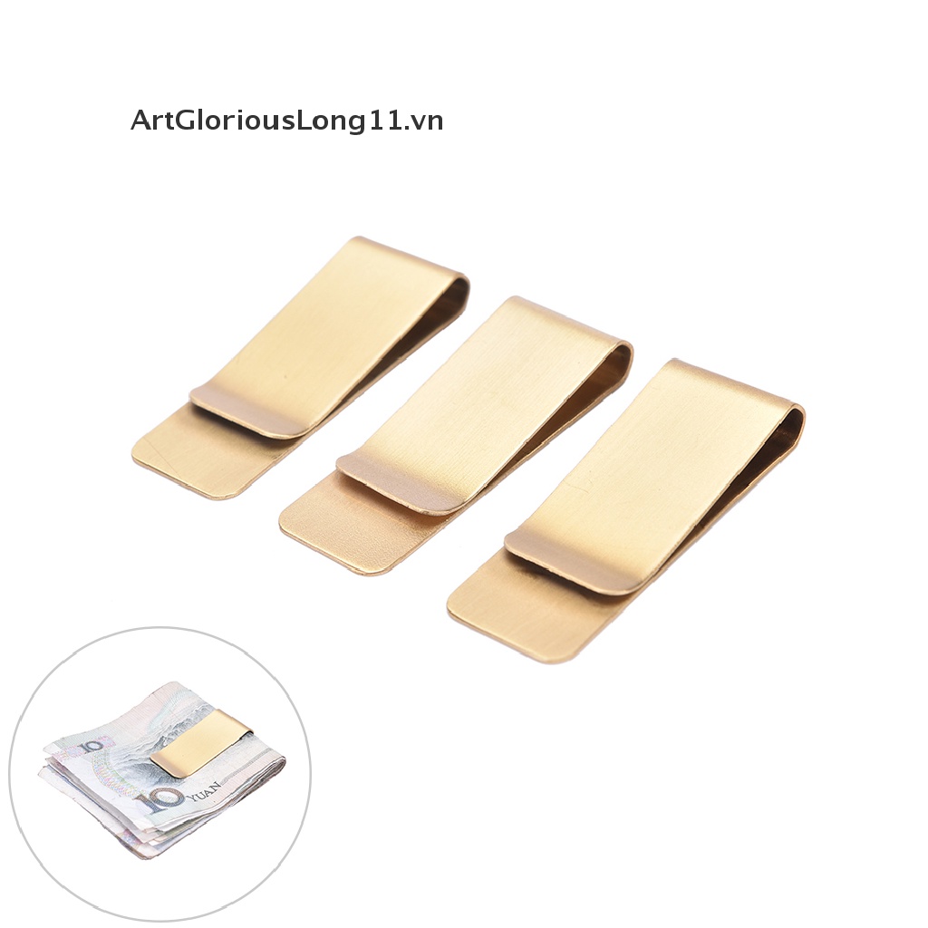 Kẹp Giữ Tiền / Thẻ Bằng Đồng Thau Phong Cách Retro Cho Nam