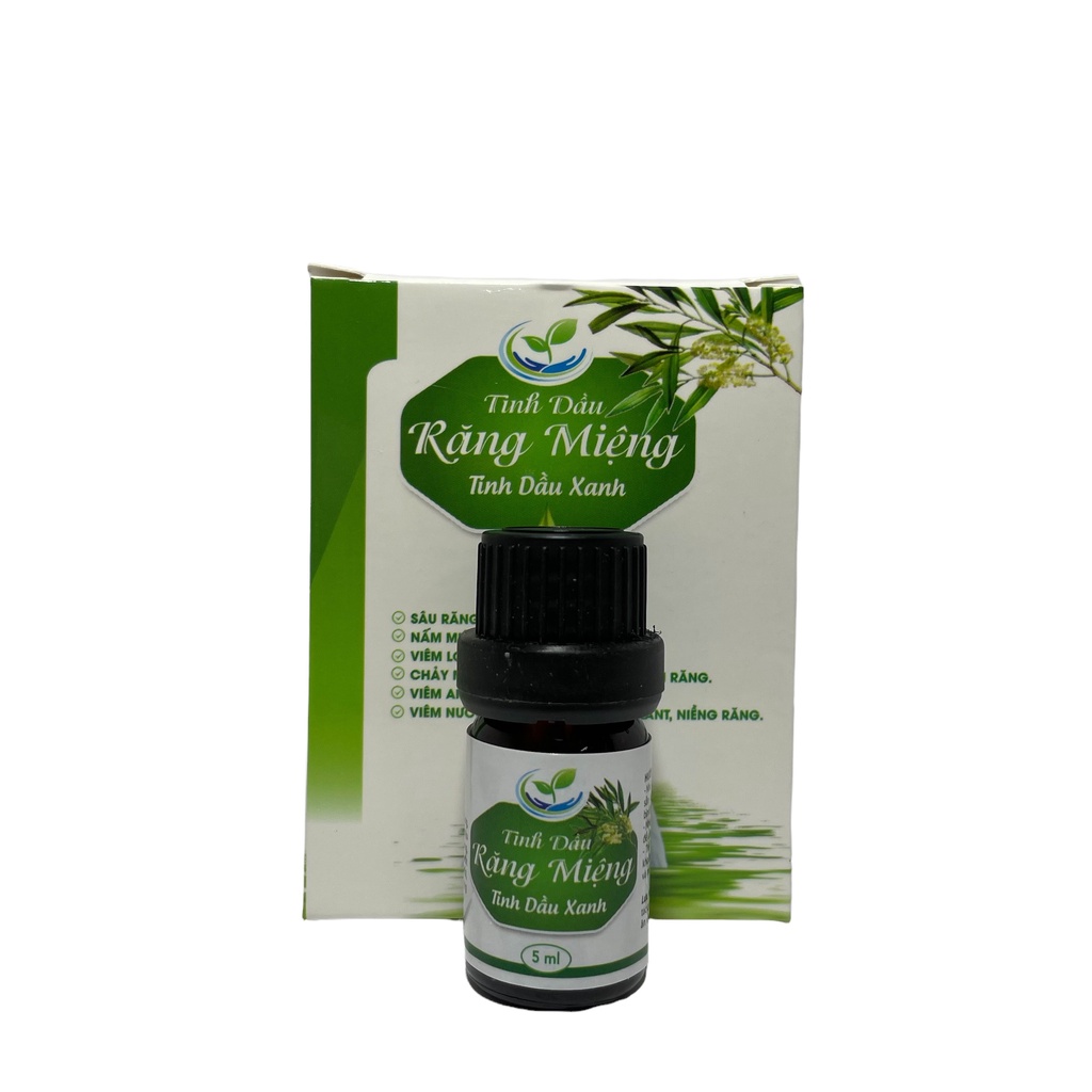 Tinh Dầu Răng Miệng Tinh Chất Thiên Nhiên, 100% Organic Chống Hôi Miệng, Giảm Sâu Răng Hàng Chính Hãng Tinh Dầu Xanh 5ml