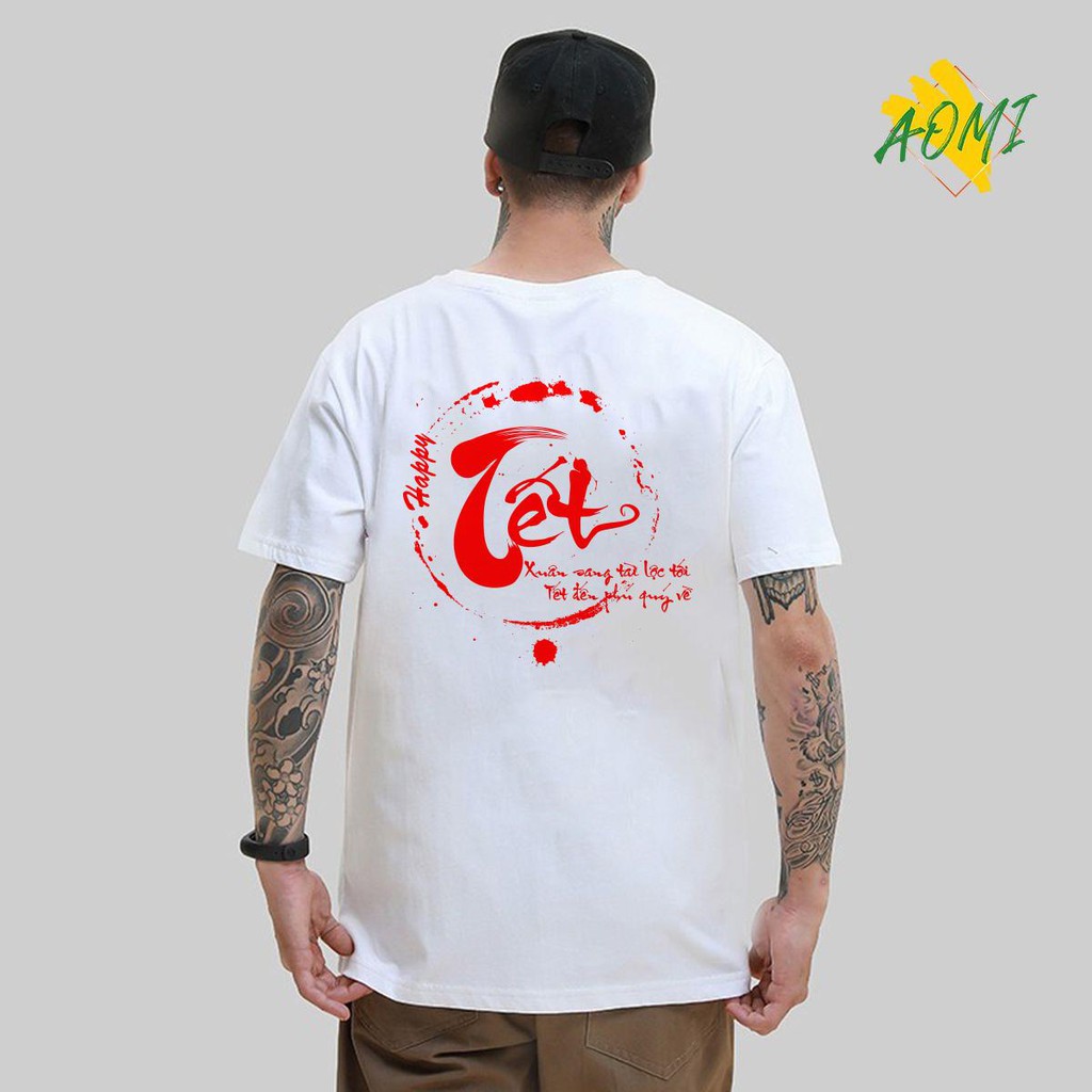 ÁO THUN UNISEX AOMI ĐẶC BIỆT TẾT TÀI LỘC MAY MẮN TAY NGẮN TAY LỠ NAM NỮ AOMIVN THỜI TRANG