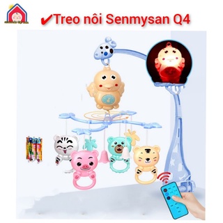Đồ chơi treo nôi phát nhạc Vịt dùng pin Sạc có đèn ngủ điều khiển từ xa với 960 nhạc ru ngủ