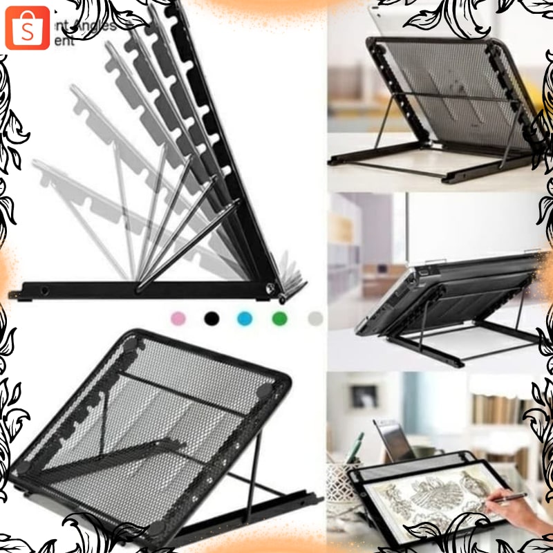 Giá Đỡ Máy Tính Bảng / Laptop Màu Đen Có Thể Mang Đi Tiện Dụng