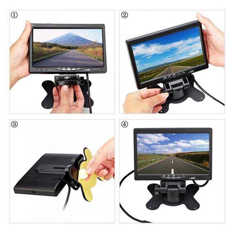 Màn Hình LCD 12V-24V 7 Inch TFT Màu HD Cho Xe Hơi Xe Tải CCTV