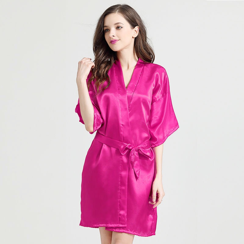 Áo choàng ngủ kiểu kimono bằng lụa thời trang xuân thu gợi cảm cho nữ | BigBuy360 - bigbuy360.vn