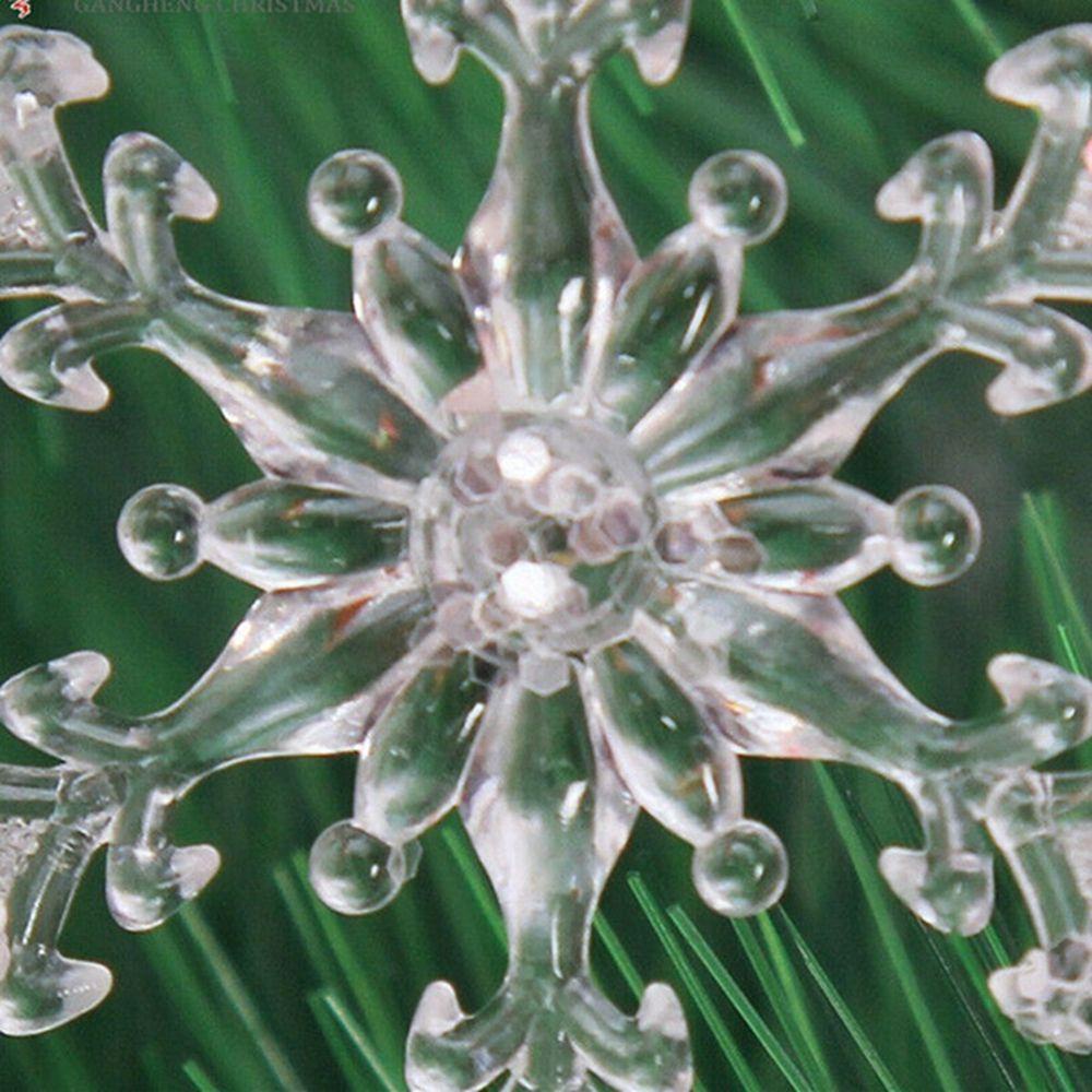 YIYU Hoa Tuyết Trong Suốt Treo Cây Thông Trang Trí Giáng Sinh Năm Mới