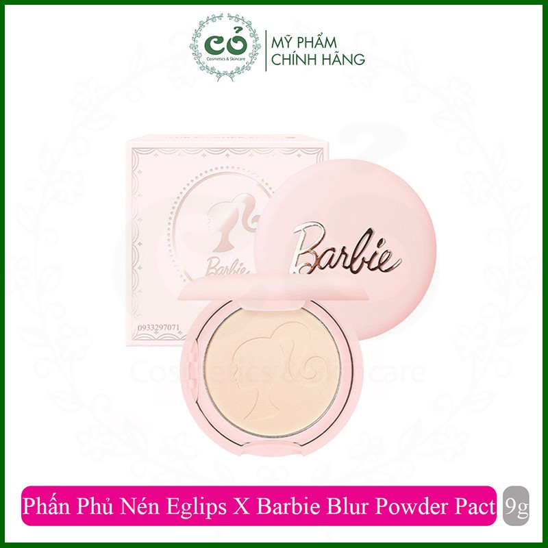 Phấn Phủ Dạng Nén Siêu Min Eglips x Barbie Blur Powder Pact 9g