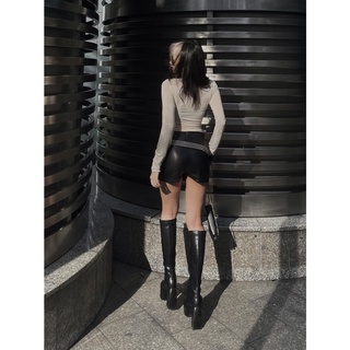 quần váy da lucie - leather skirt